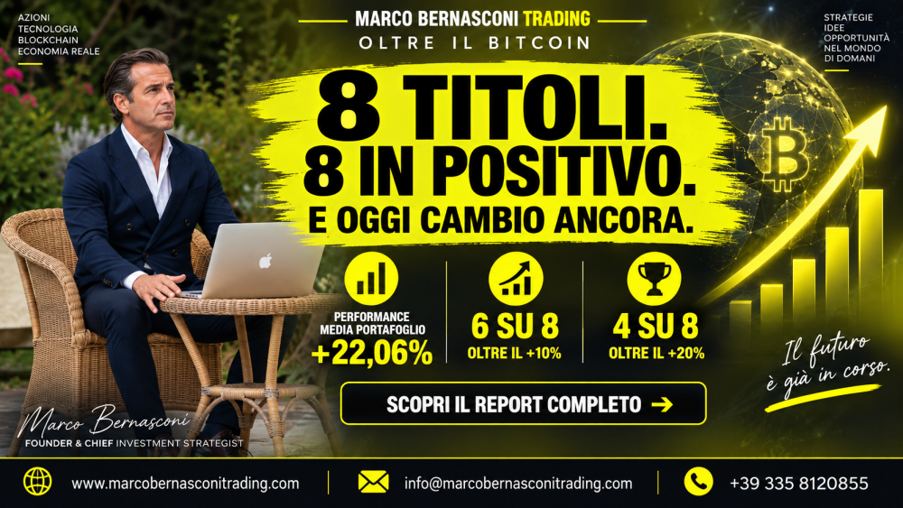 8 TITOLI. 8 IN POSITIVO. E OGGI CAMBIO ANCORA.