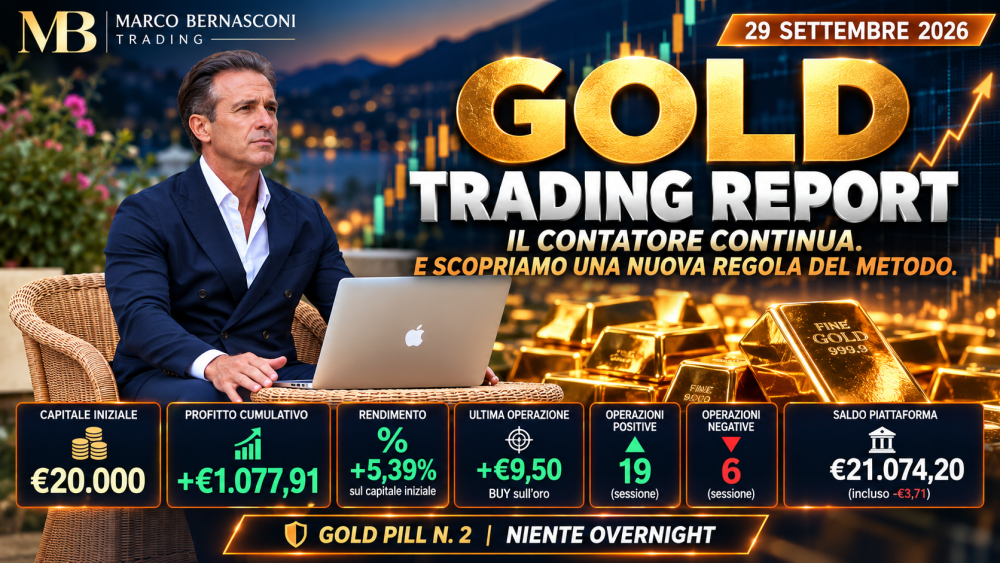 GOLD TRADING REPORT - GOLD PILL N. 2 — NIENTE OVERNIGHT